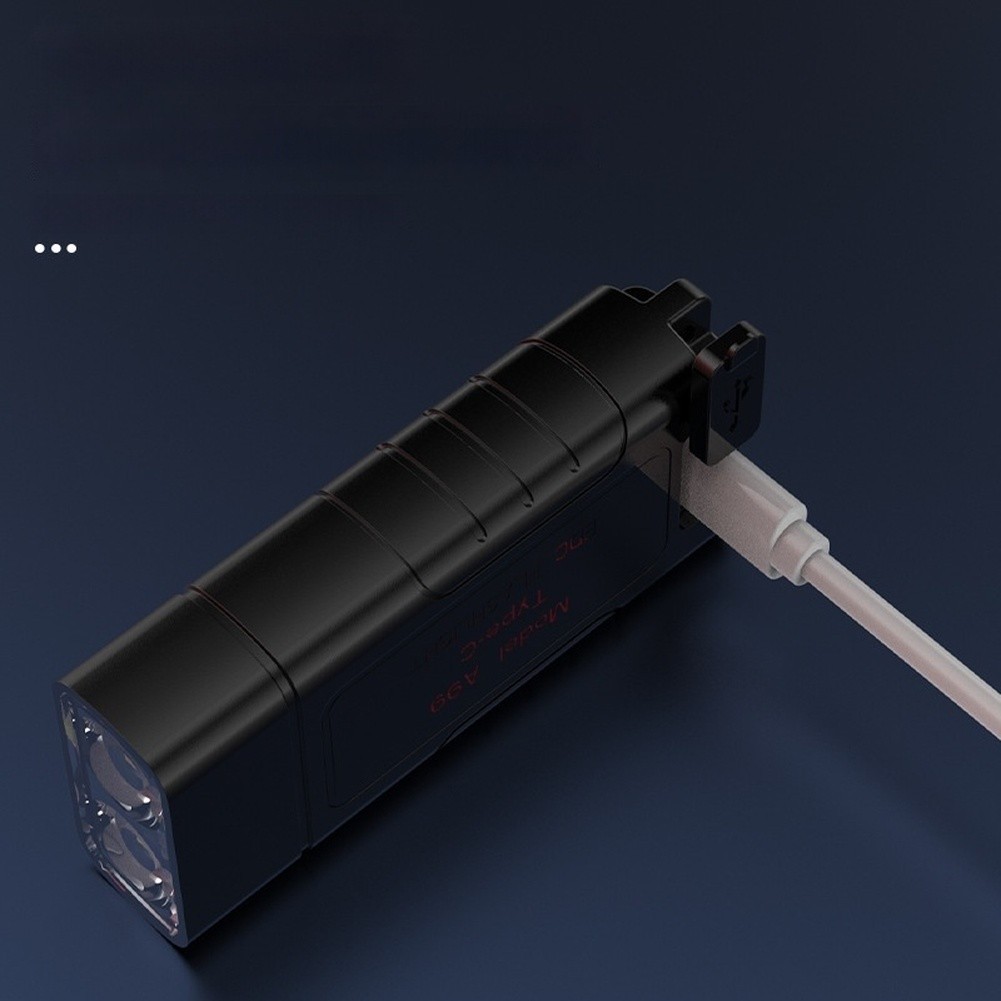 Dual Core LED For MINI Keychain Flashlight Rechargeable Type C 200 meters Range