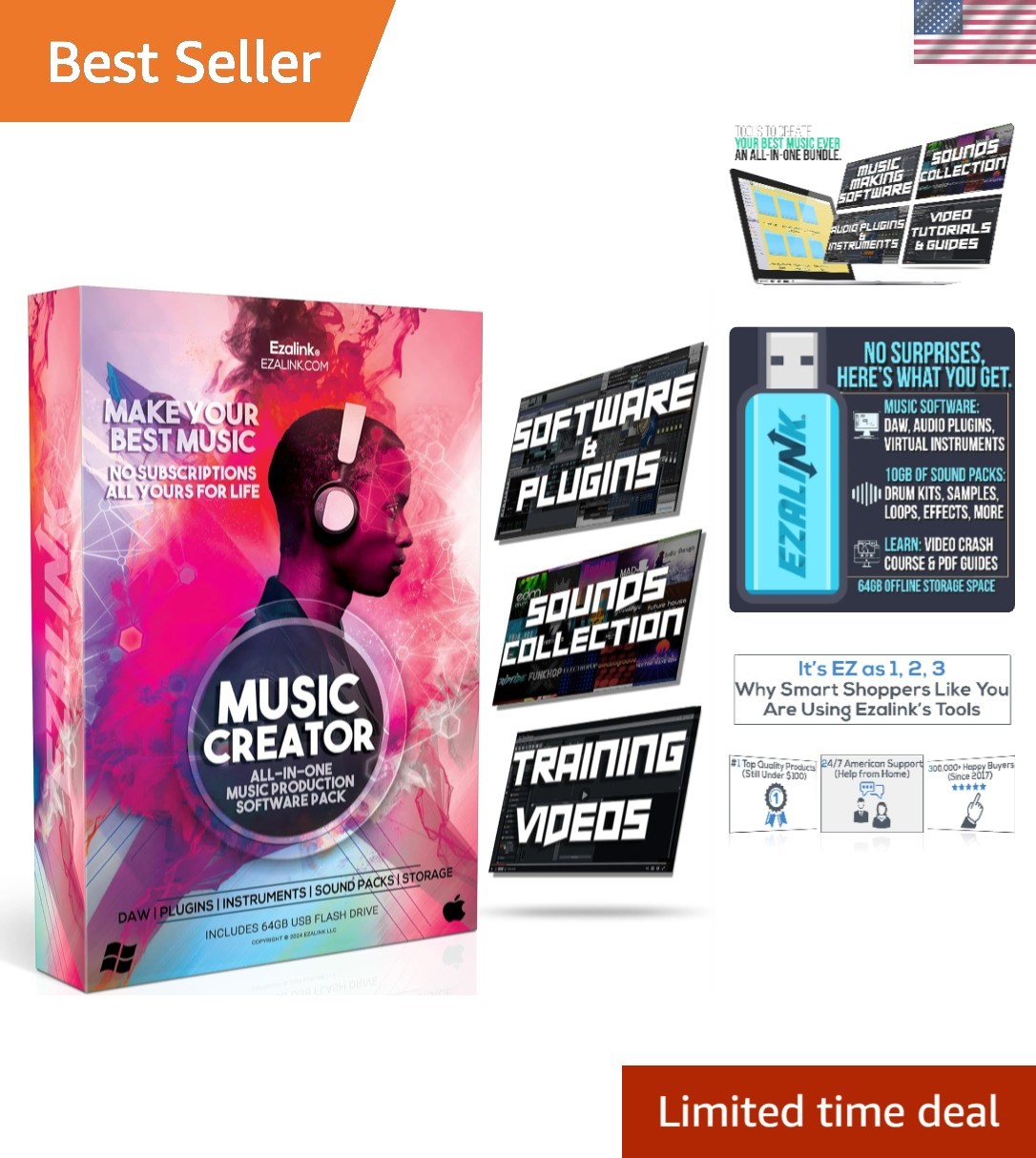 Professional Music Creation Tools - Recording, Editing & Beats Software Bundle