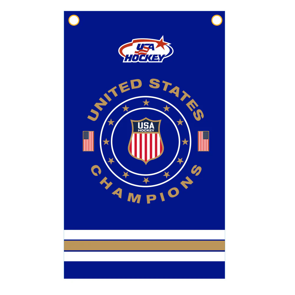 USA Hockey 2026 CHAMPIONS Flag 36 inch x 24 inch
