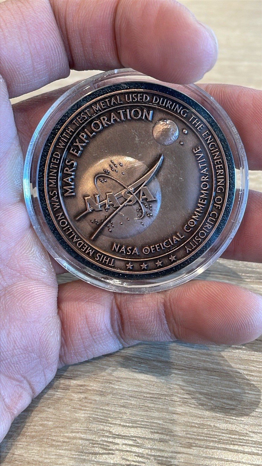 Table medal, Mars Curiosity Rover august 5 USA