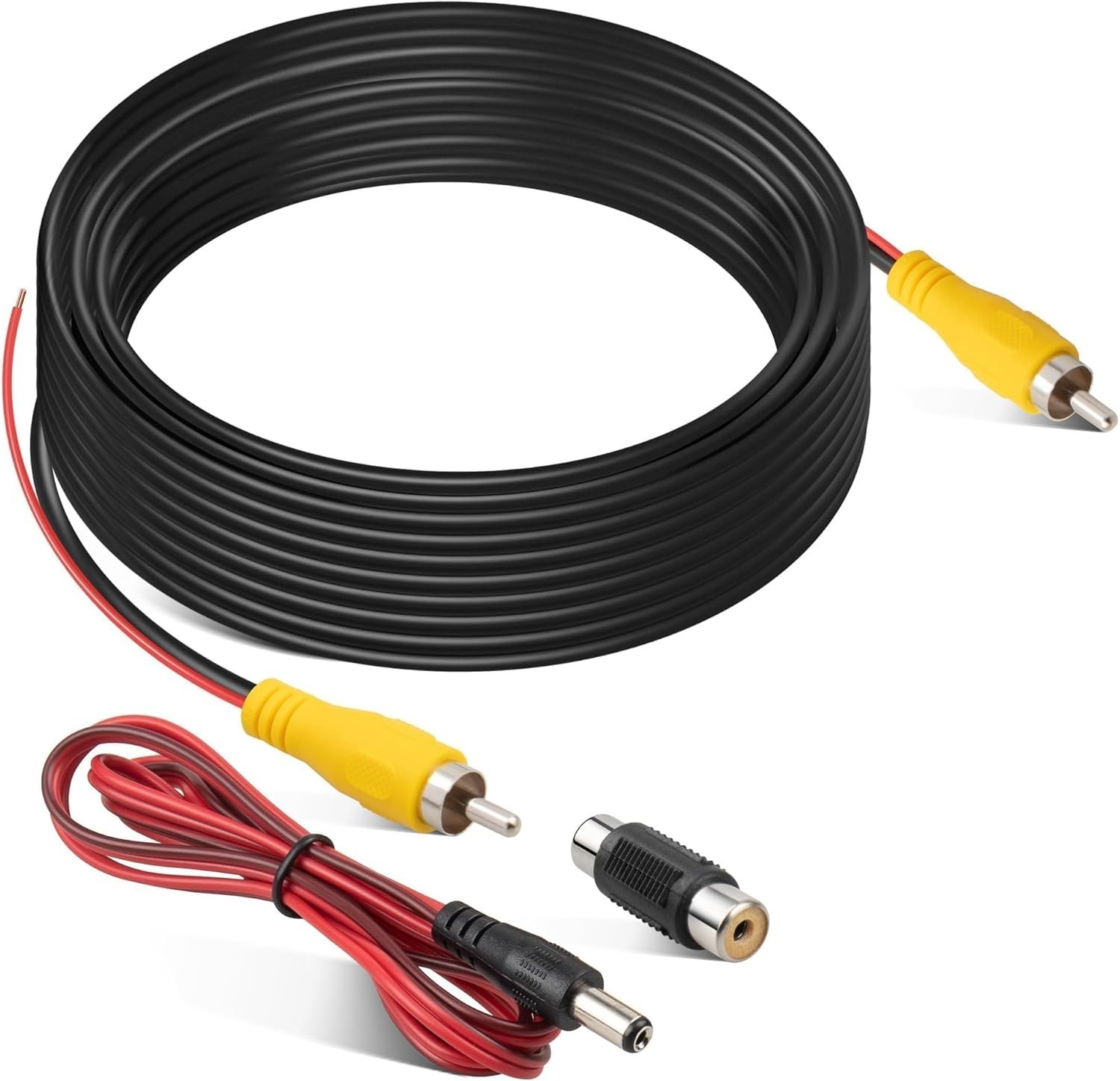 20Ft RCA Video Extension Cable with Trigger Wire for Backup Camera and Monitor