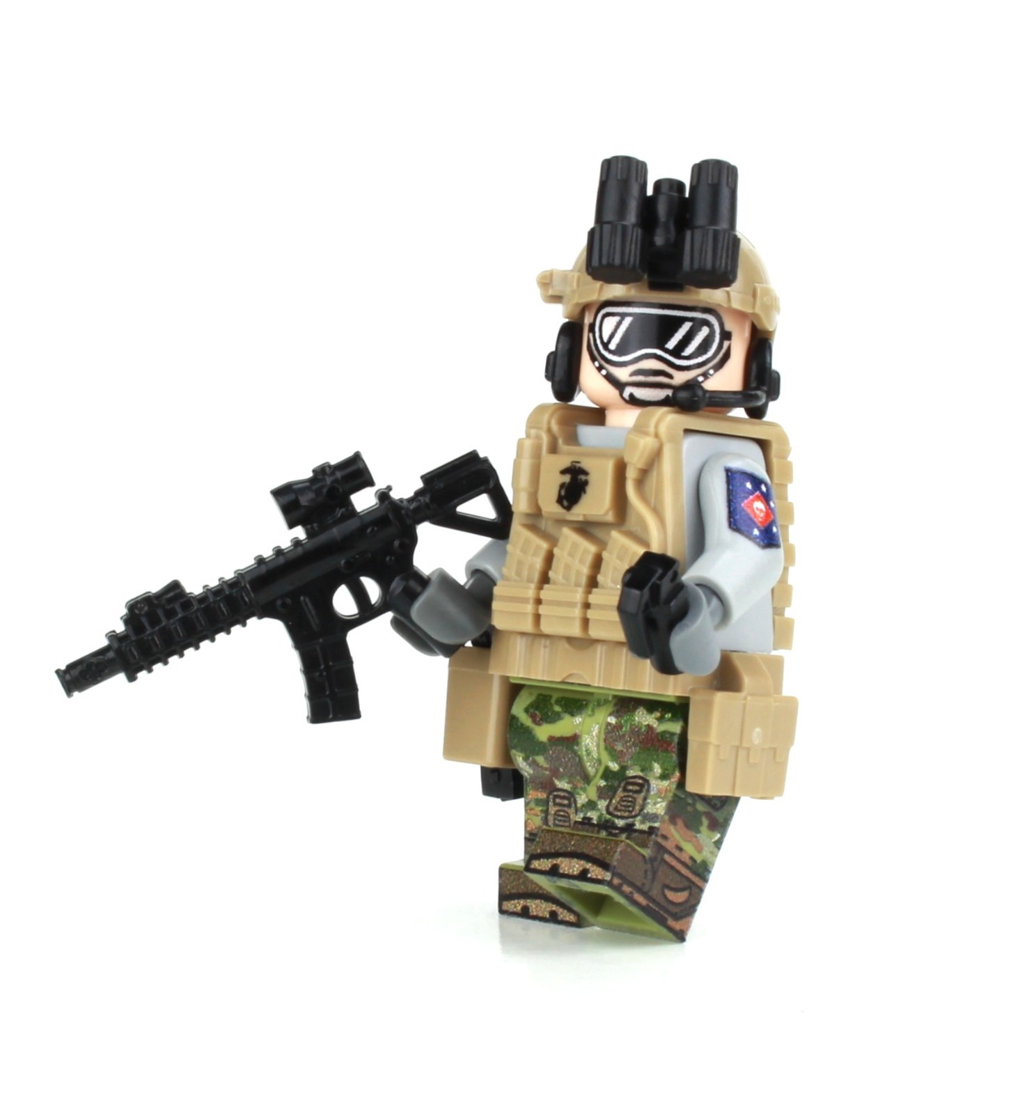 Battle Brick Raider Special Forces marine custom  made with real LEGO® minifig