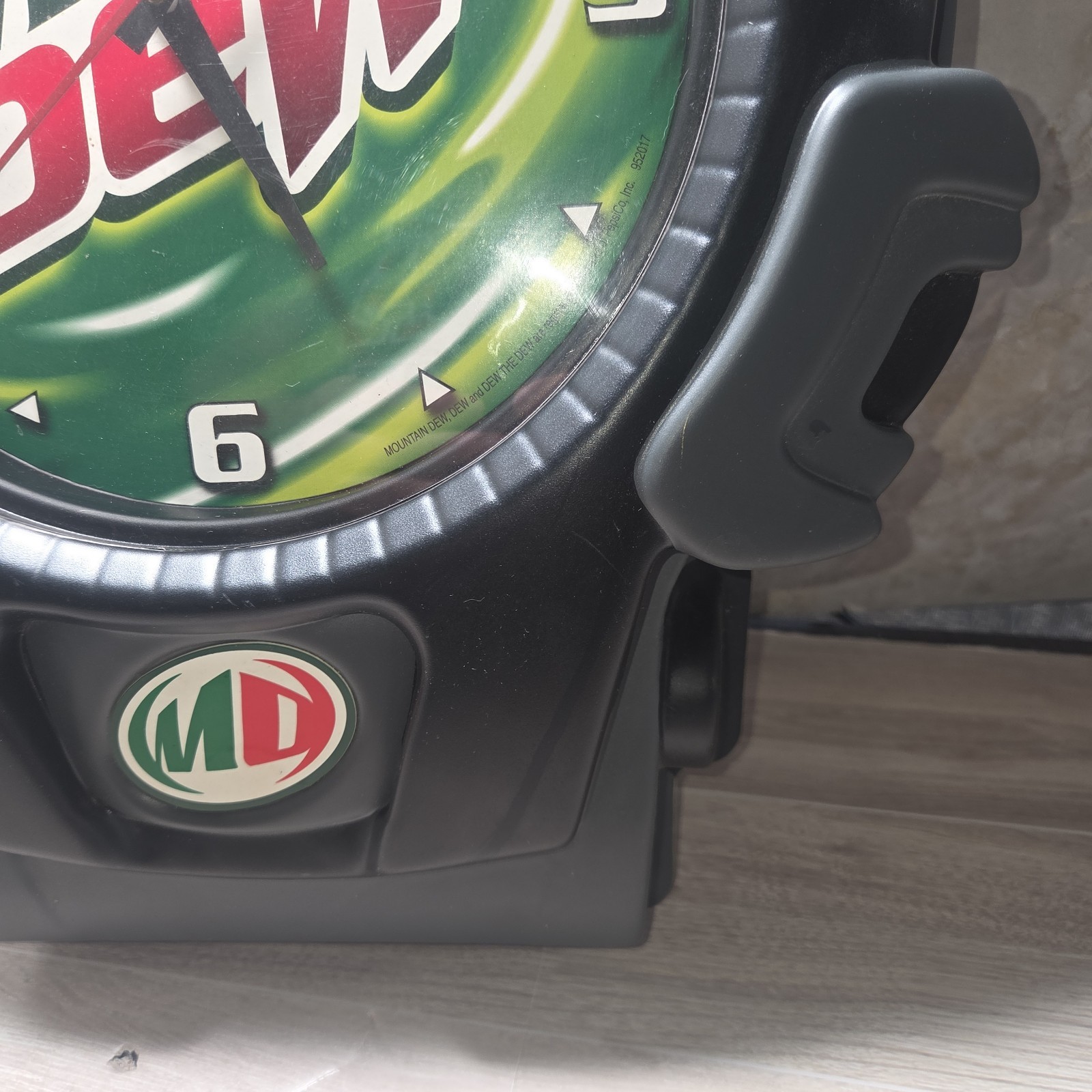 14 x 18 Black Plastic Frame Mountain Dew Clock
