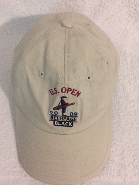 US Open 2009 Bethpage Black Golf Cap Hat Adjustable Tan 100% Cotton USGA Member