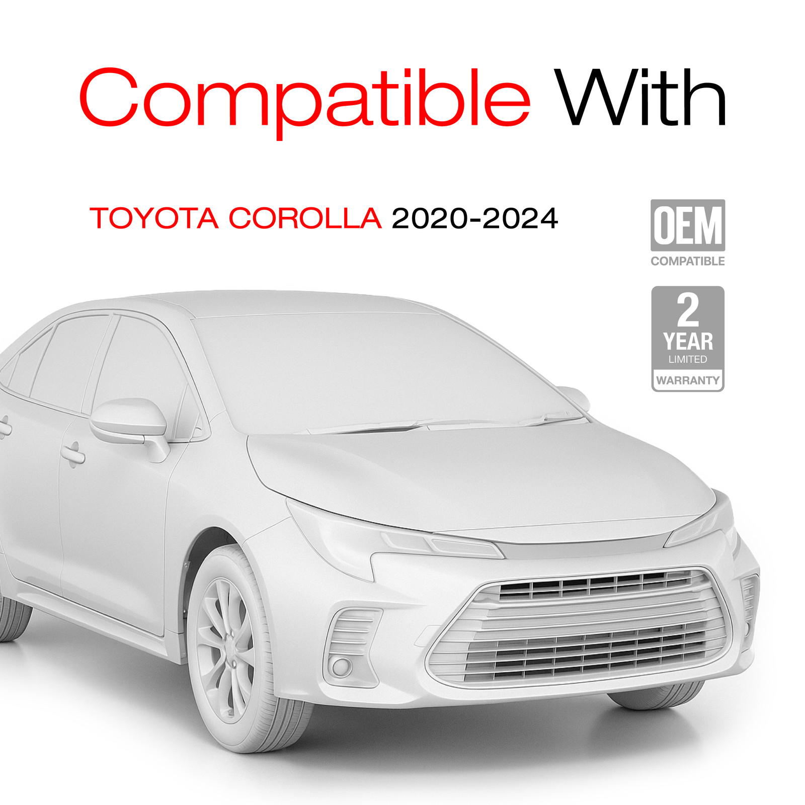 Passenger Side Mirror Replacement - Compatible with 2020-2024 Toyota Corolla ...