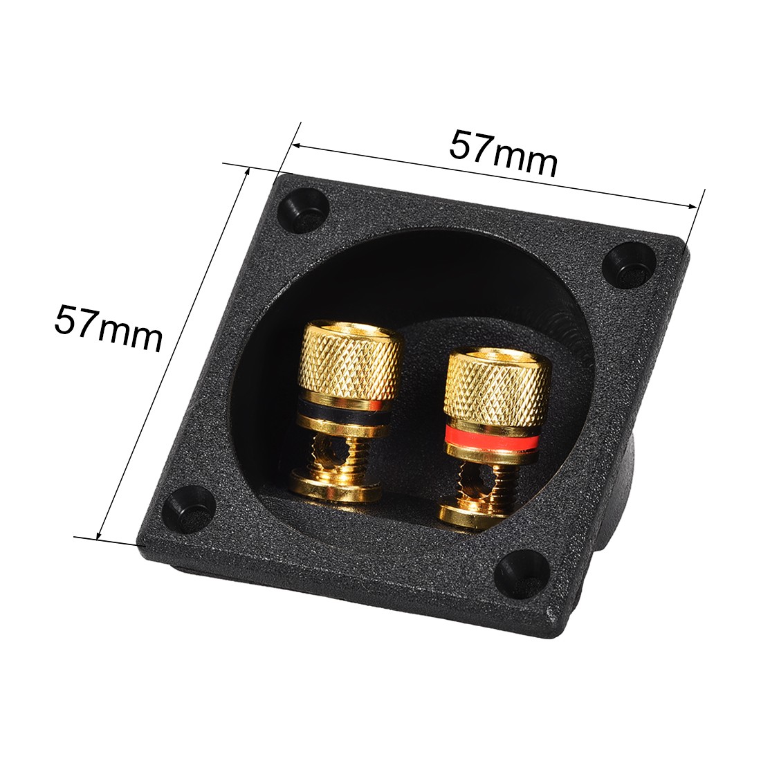 2-Way Speaker Box Terminal Binding Post Stereo Screw Connectors Subwoofer Plugs