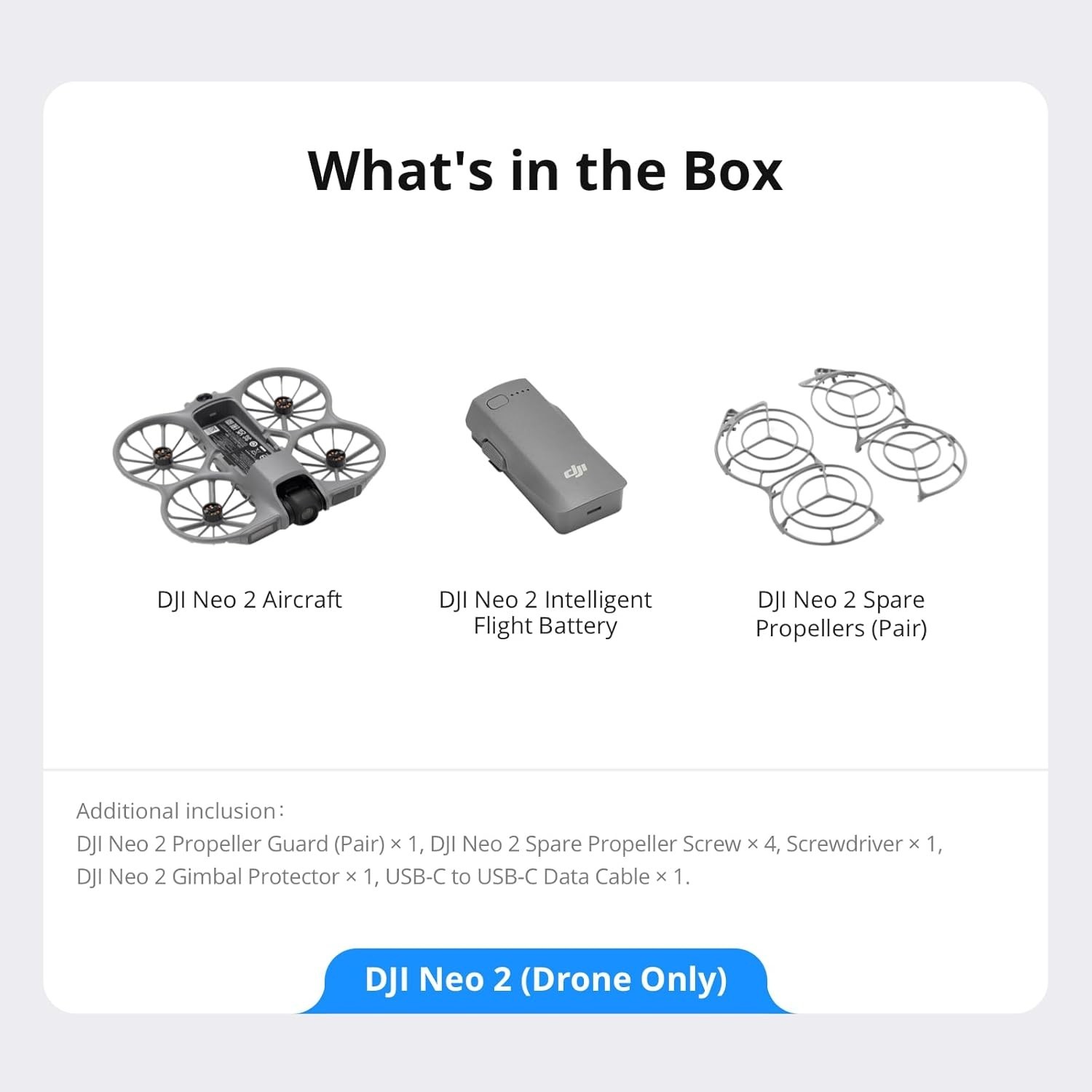 DJI Neo 2 (Drone Only), Lightweight & Foldable 4K Drone With Camera