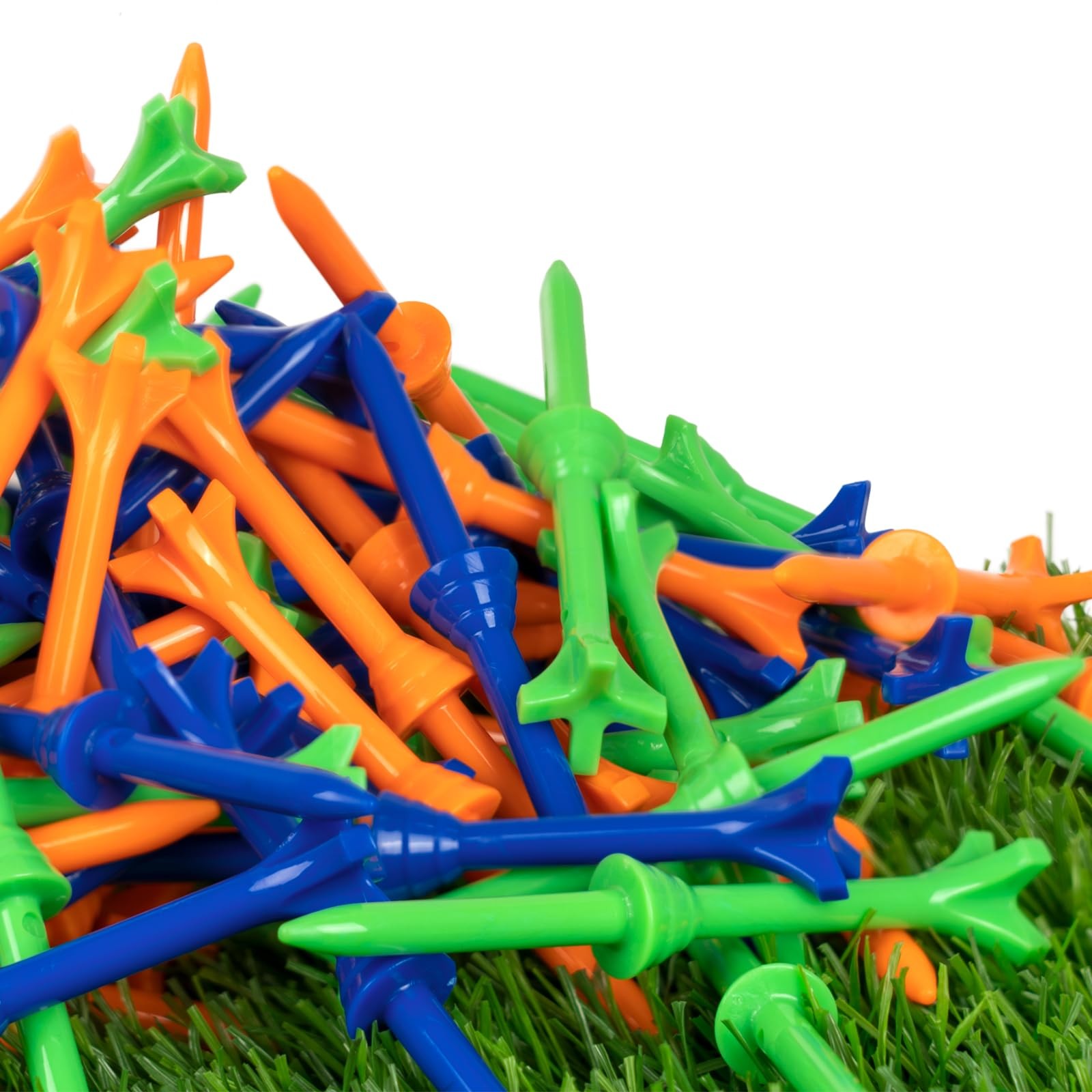 LZFAN Golf Tees 3 1/4 Inch, Plastic Golf Tees 4 Prongs Stability Tees, Unbrea...