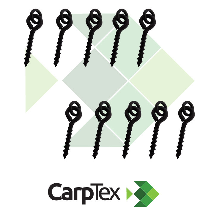 Boilie Screws, Metal Bait Screw for Ronnie Rigs with ring x 10