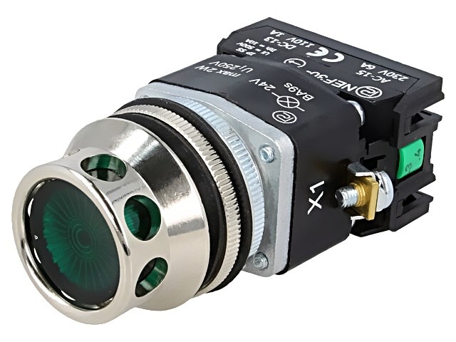 NEF30-KLZXY24V Switch: Pressure 30mm Rod.Pos: 1 NC+NO Green 24V IP56 NEF30 PROM