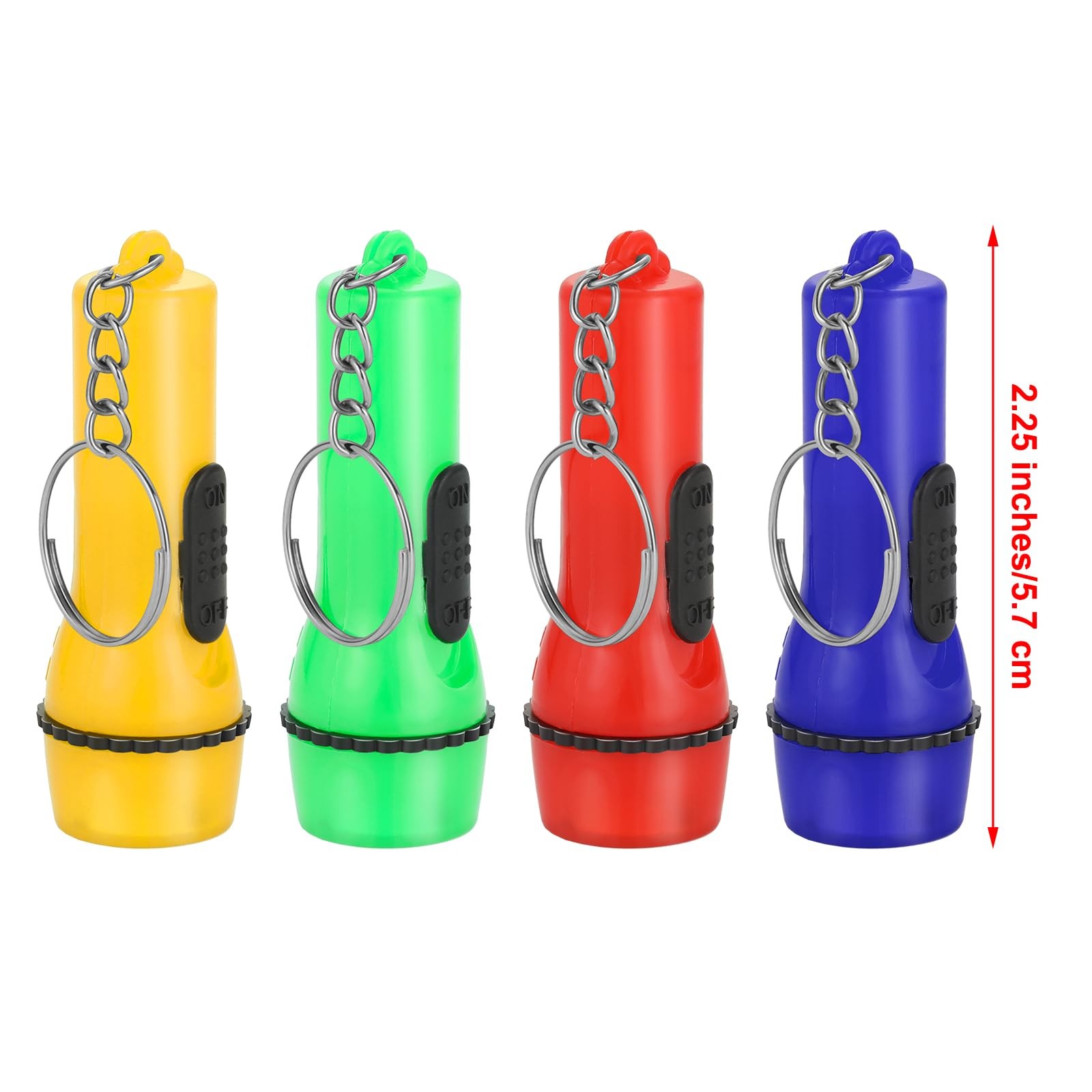 Boao 48 Pcs Mini Flashlight Keychain Bulk Assorted Colors Portable Colorful