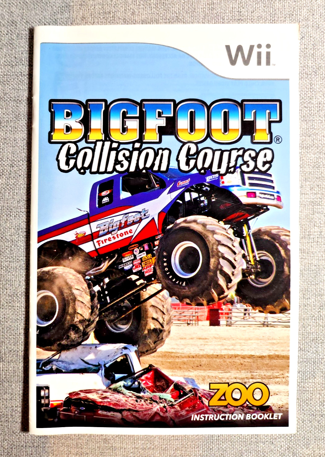 Bigfoot Collision Course Instruction Manual Only - Nintendo Wii