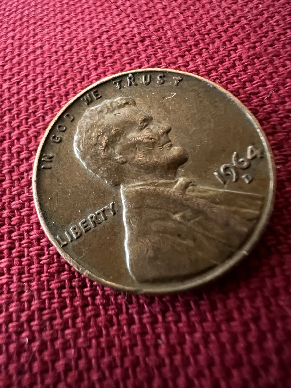 Lincoln Memorial “S” Small Cent 1964-D Bronze US Coin KM#201 Denver Mint