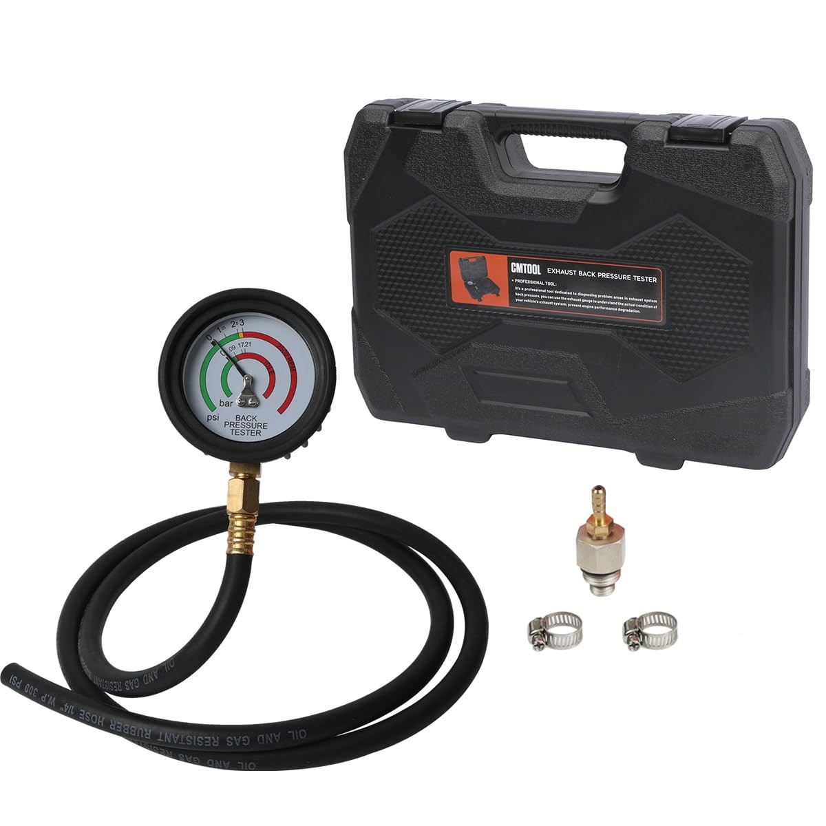 CMTOOL Exhaust Back Pressure Tester Kit with Carrying Case, Automotive Exhaust B