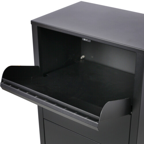 Large Package Delivery Parcel Mail Drop Box for Black, with Lockable Storage