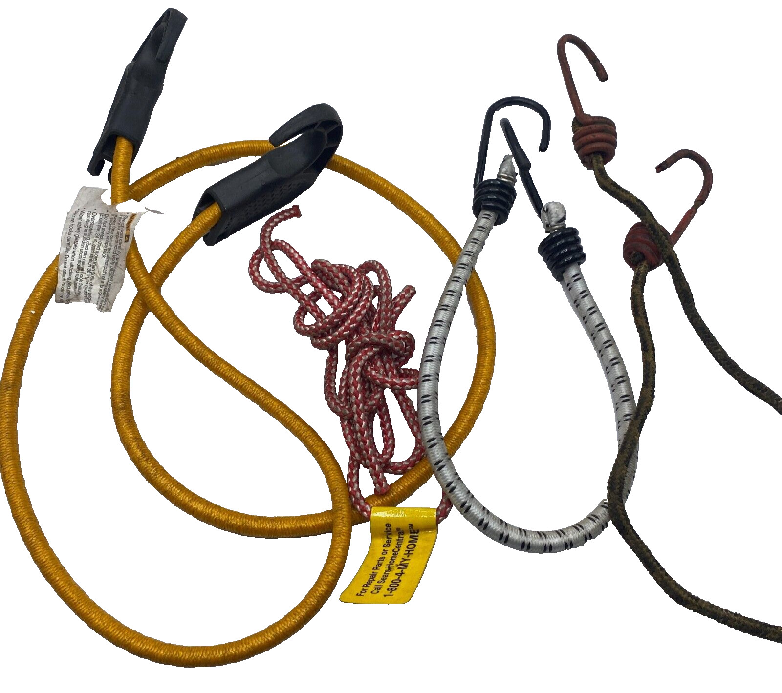 LOT OF 4 ASSORTED Rope Cord Octopus Hooks Luggage Elastic Tension Straps ✅