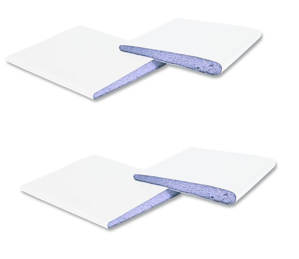2 ~ M-D WHITE DOOR WEATHERSTRIP FOAM CORNER SEAL DRAFT GAP 1 7/8 X 1-3/8 2 pk