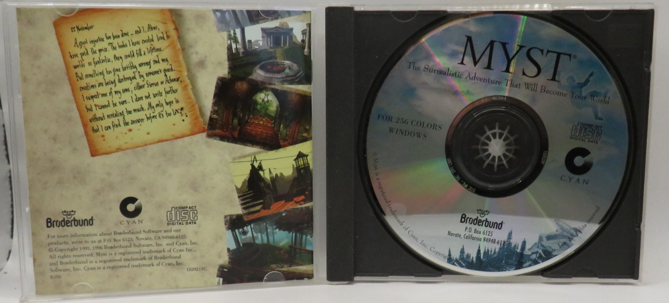 Vintage Myst Adventure Windows PC CD-ROM Computer User Manual