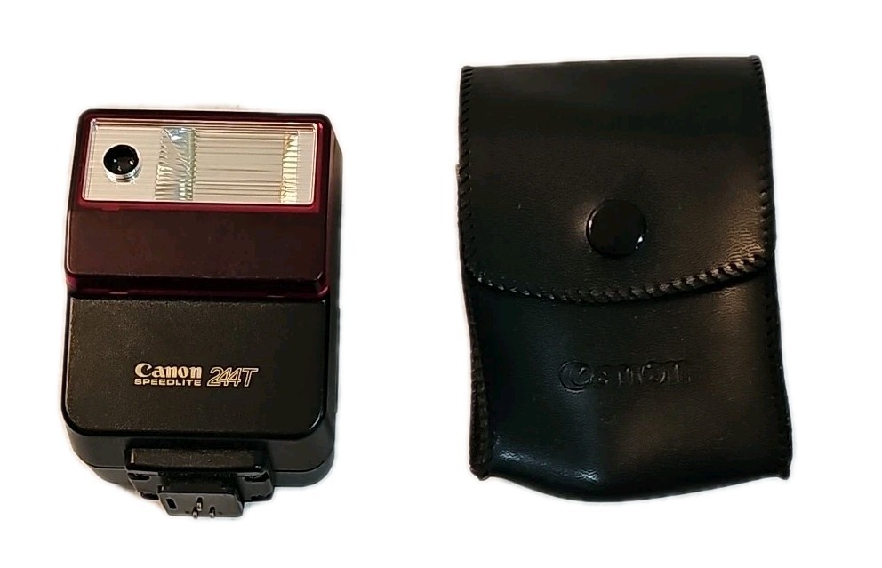 Canon 244T FD Speedlight Shoe Mount Flash  With Bonus - tested ,  works good
