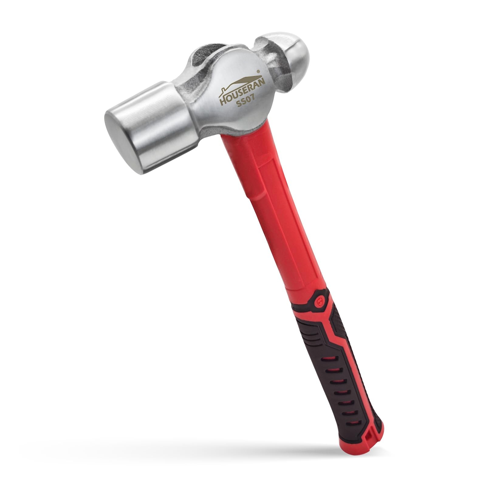 2 Lb Ball Peen Hammer Rubber Grip Metal Work Rounding Mechanics Tool