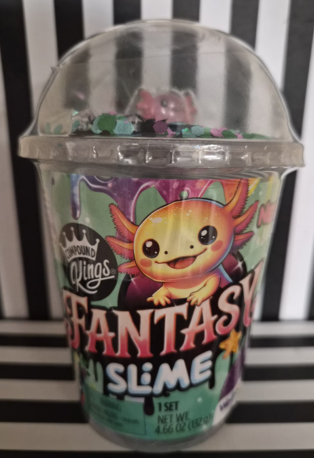 COMPOUND KINGS FANTASY SLIME MINI AXOLOTL BLUE RASPBERRY SCENTED NEW/SEALED