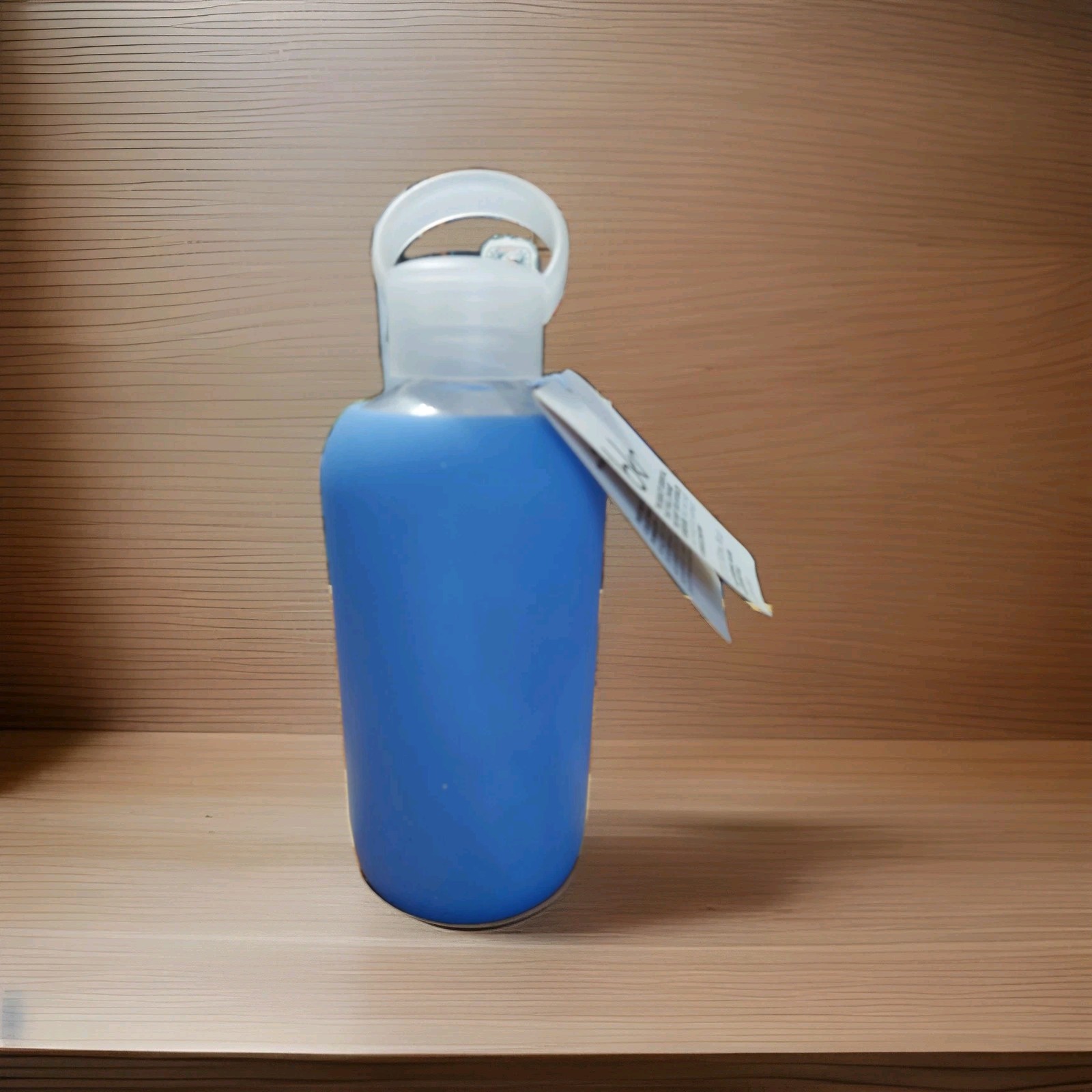 BKR Glass Water Bottle w/ Silicone Sleeve 500ml 16 oz Romeo Periwinkle Blue NEW