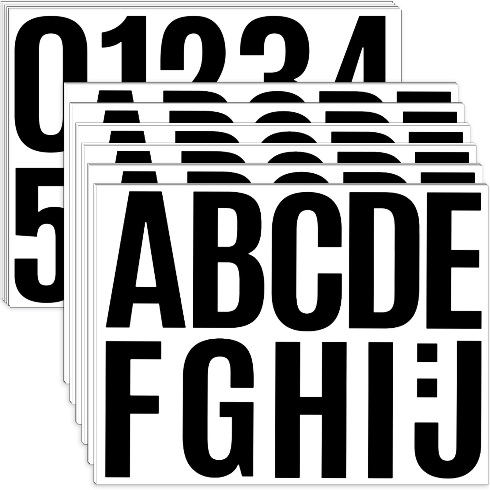 24Sheets Letter Stickers Bulletin Board Letters 4 Inch Alphabet(Black) | Big ...