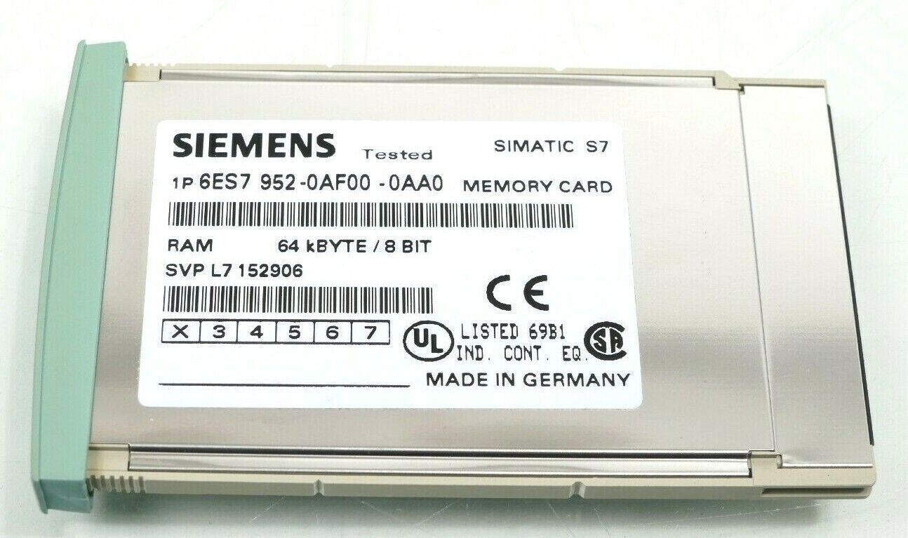 Siemens SIMATIC S7 Memory Card 6ES7 952-0AF00-0AA0 | E:02 | 6ES7952-0AF00-0AA0