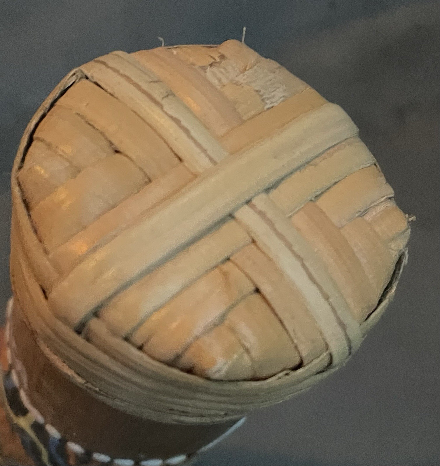 Costa Rica Rainmaker Stick Shaker Bamboo/ Wicker, Lizard, Tribal