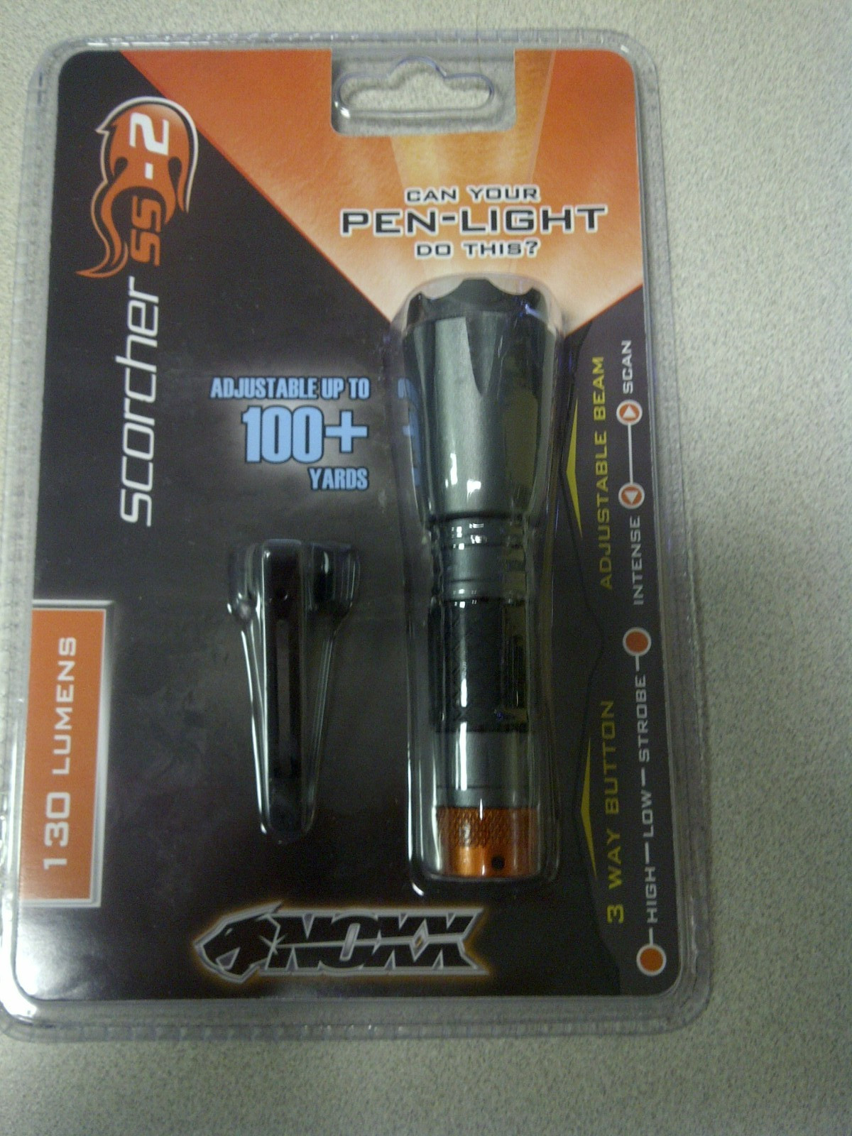 NOXX SCORCHER SS-2 POCKET FLASHLIGHT PEN LIGHT NEW IN PACKAGE