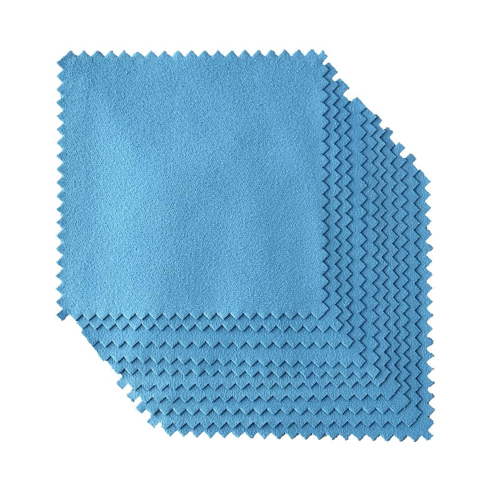 Microfiber Suede Applicator Cloths 10-Pack for Ceramic Coating 4x4 In Blue 76
