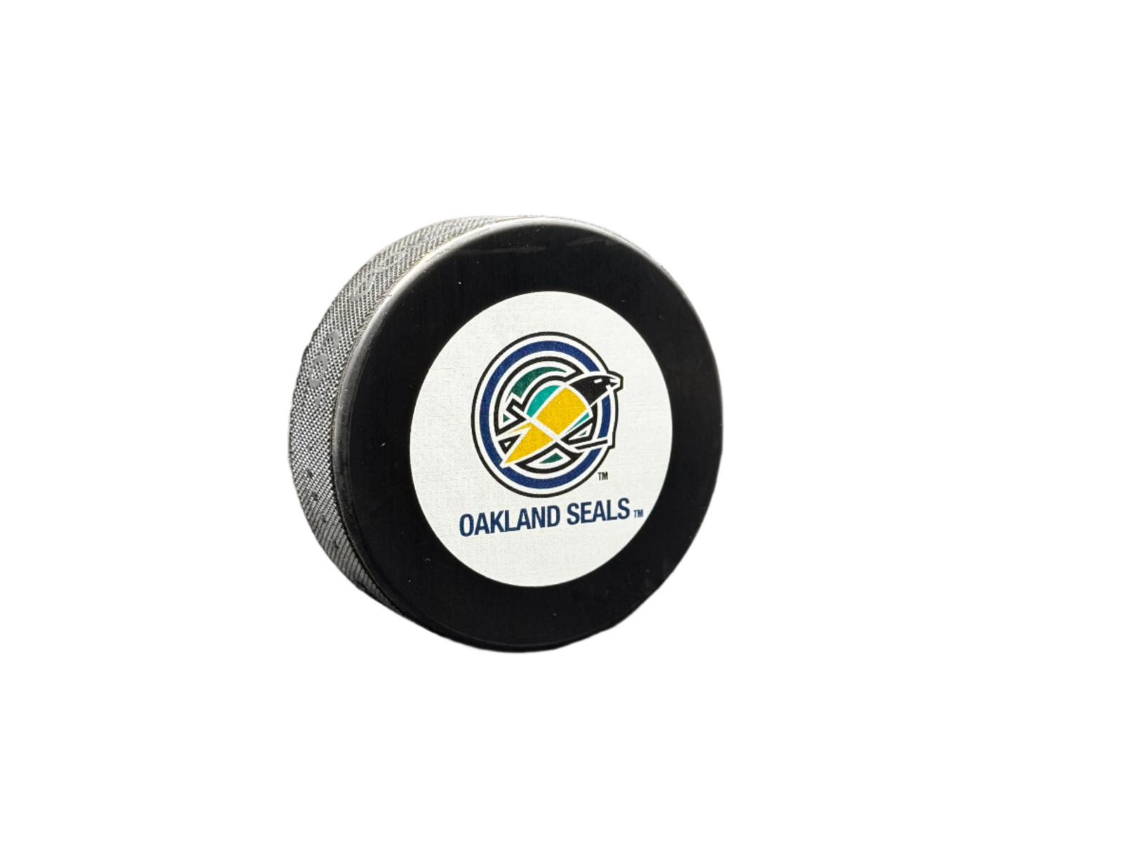 Oakland Seals 1967-1970 Throwback NHL Team Logo Autograph Model Hockey Puck