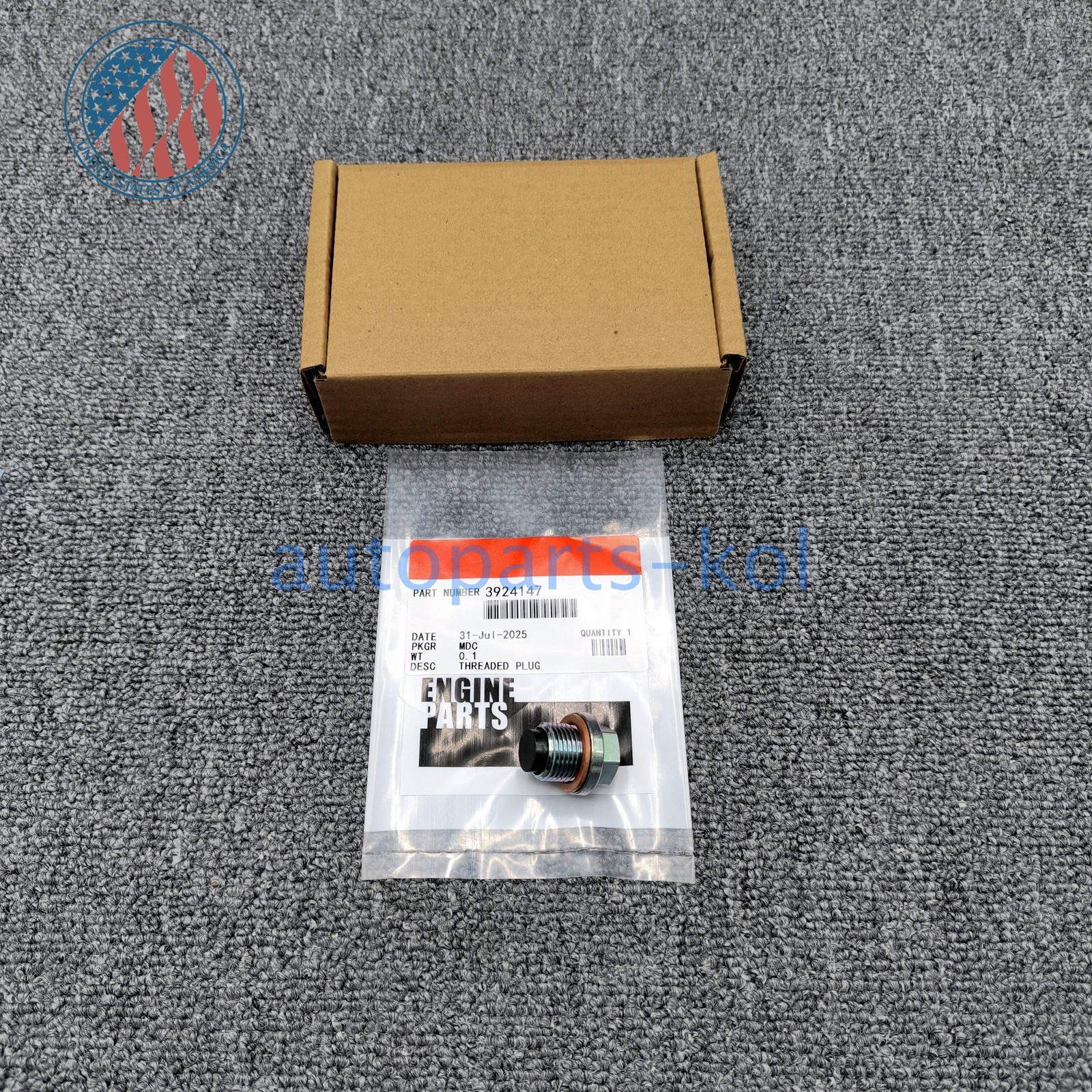 1PCS Magnetic Oil Drain Plug Threaded For Cummins 4BT 6BT 3924147 3920773 USA