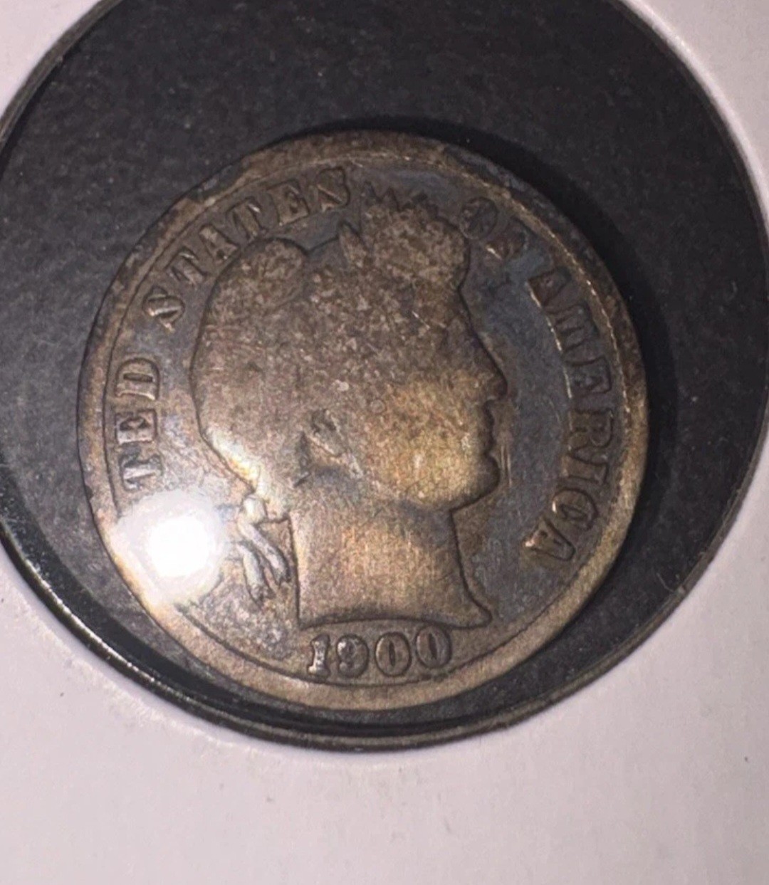 1900 BARBER DIME. NICE ORIGINAL COIN. FREE  SHIP 🚢