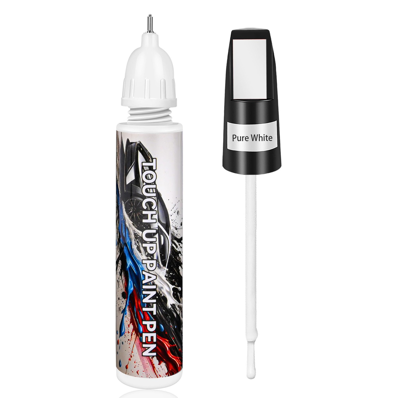 Touch Up Paint for Cars, White 0.4 Fl Oz (Pack of 1), Universal Pure