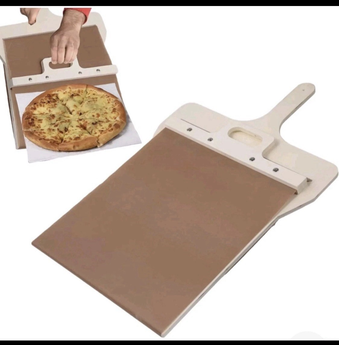 Sliding Pizza Peel Transfer Pizza 12 inch Non-Stick Pizza Spatula Transfer tool