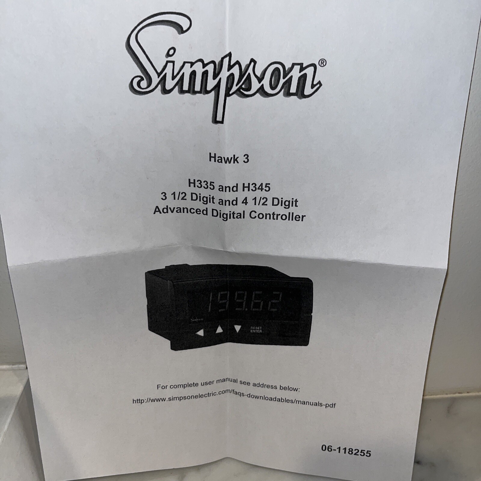 Simpson H335154010 Hawk 3 Digital Panel Meter/Controller H335