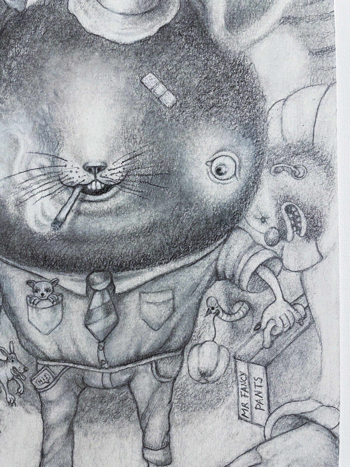 Mouse Original Drawing Mr. Fancy Pants By Jocelyn Bullock