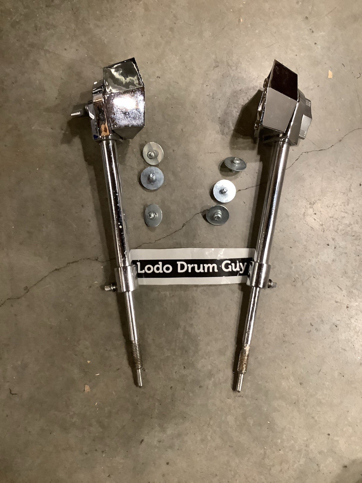 (2) Pearl Bass Drum Spurs EXPORT etc no rubber feet #ND1