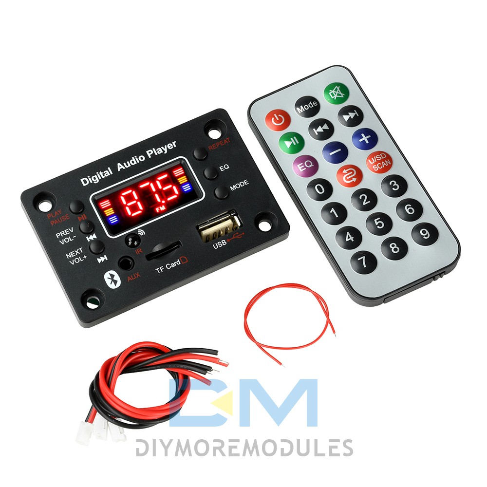 Audio Amplifier Board 2*25W 2CH Bluetooth 5.0 MP3 Decoder Board with Amplifier