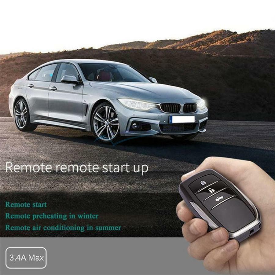 12V Car Keyless Entry System Engine Start Alarm System Remote One-button Start