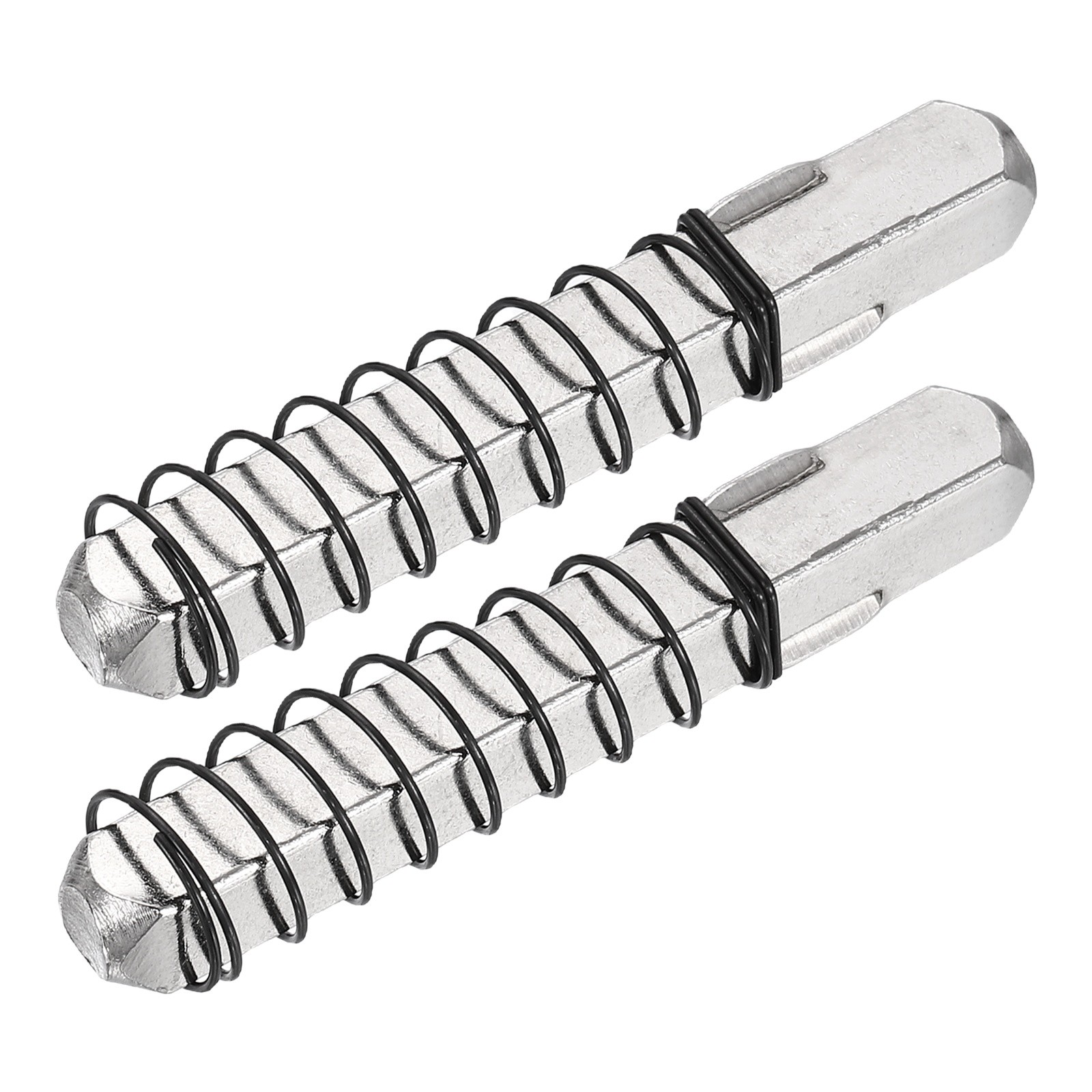 2 Pcs Silver Door Knob Spindle 65mm Spare Door Handle Spindle Bar & Spring