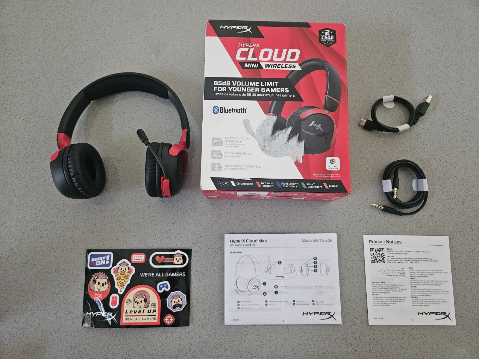 HyperX Cloud Mini Wireless Gaming Headset Black