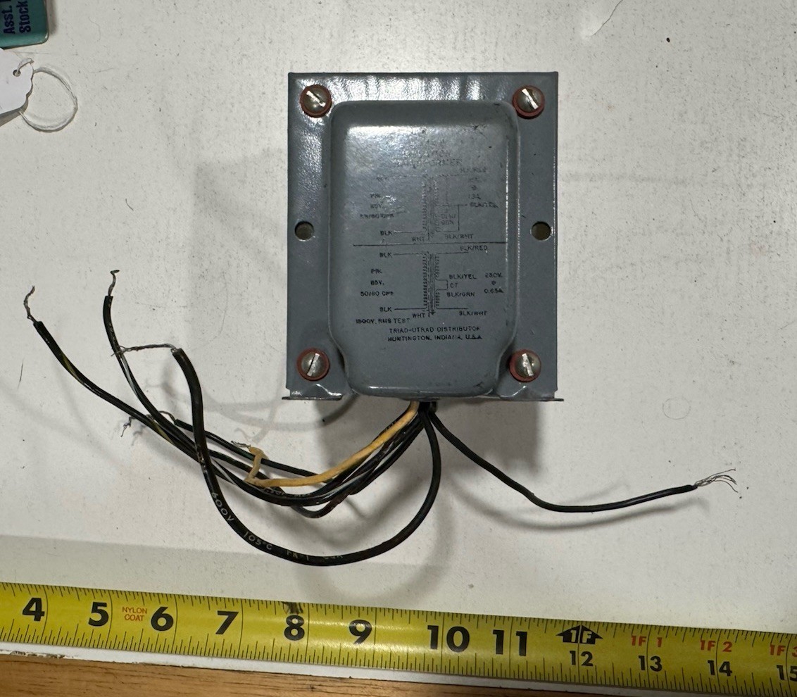 Triad N-73A Isolation Transformer 115V 1.3A/230VCT 0.65A /(2) 115V 0.65A (used)