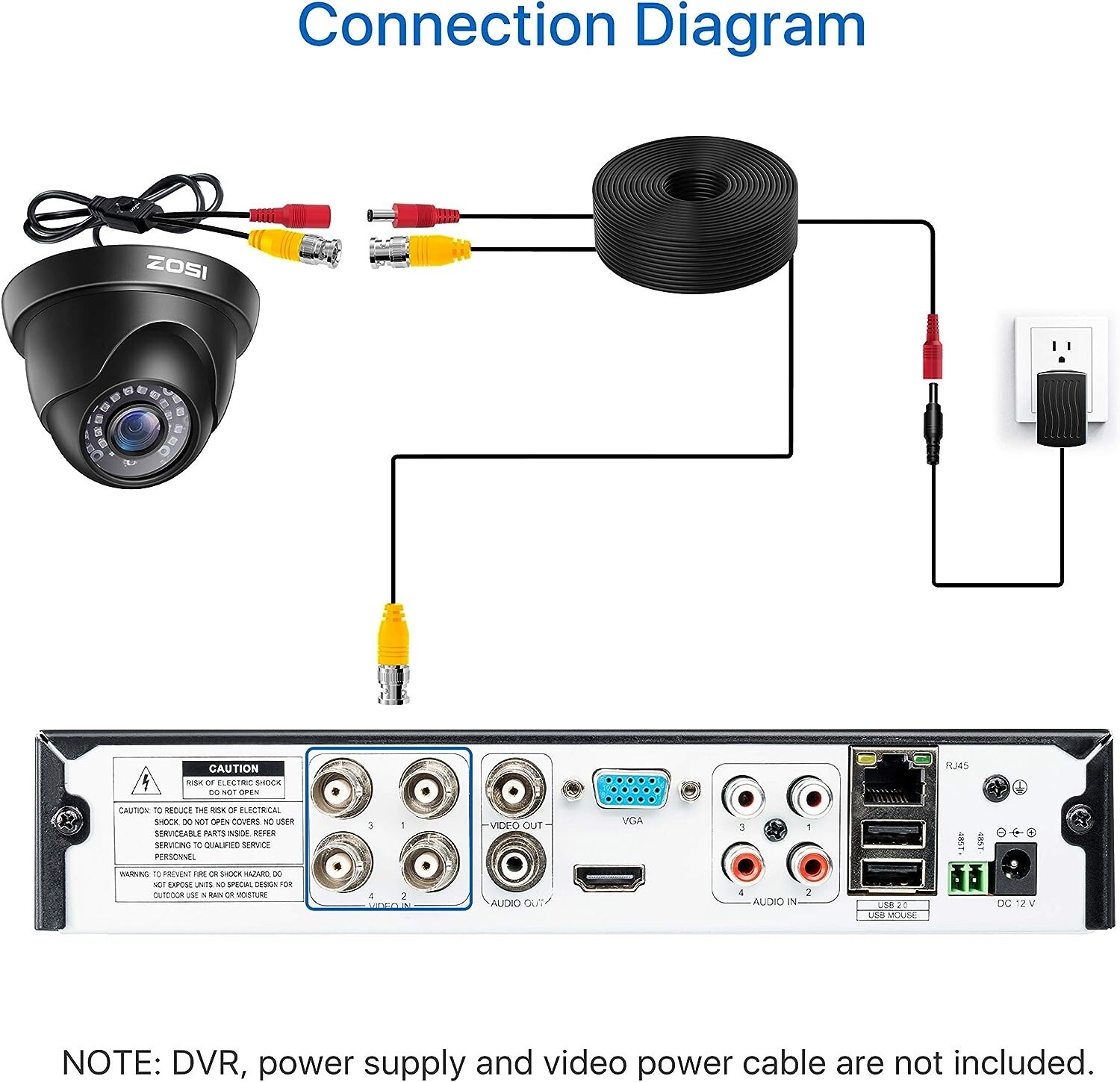 Camara de Seguridad Para Casas Vision Nocturna 1080p Camara Vigilancia Exterior