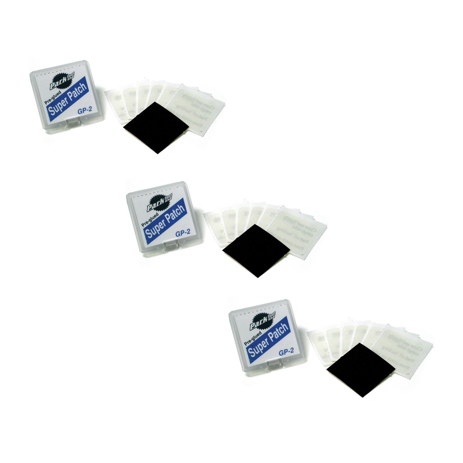 Park Tool GP~2 Pre~Glued Bicycle Puncture Repair Patch Kit, Pack of 3
