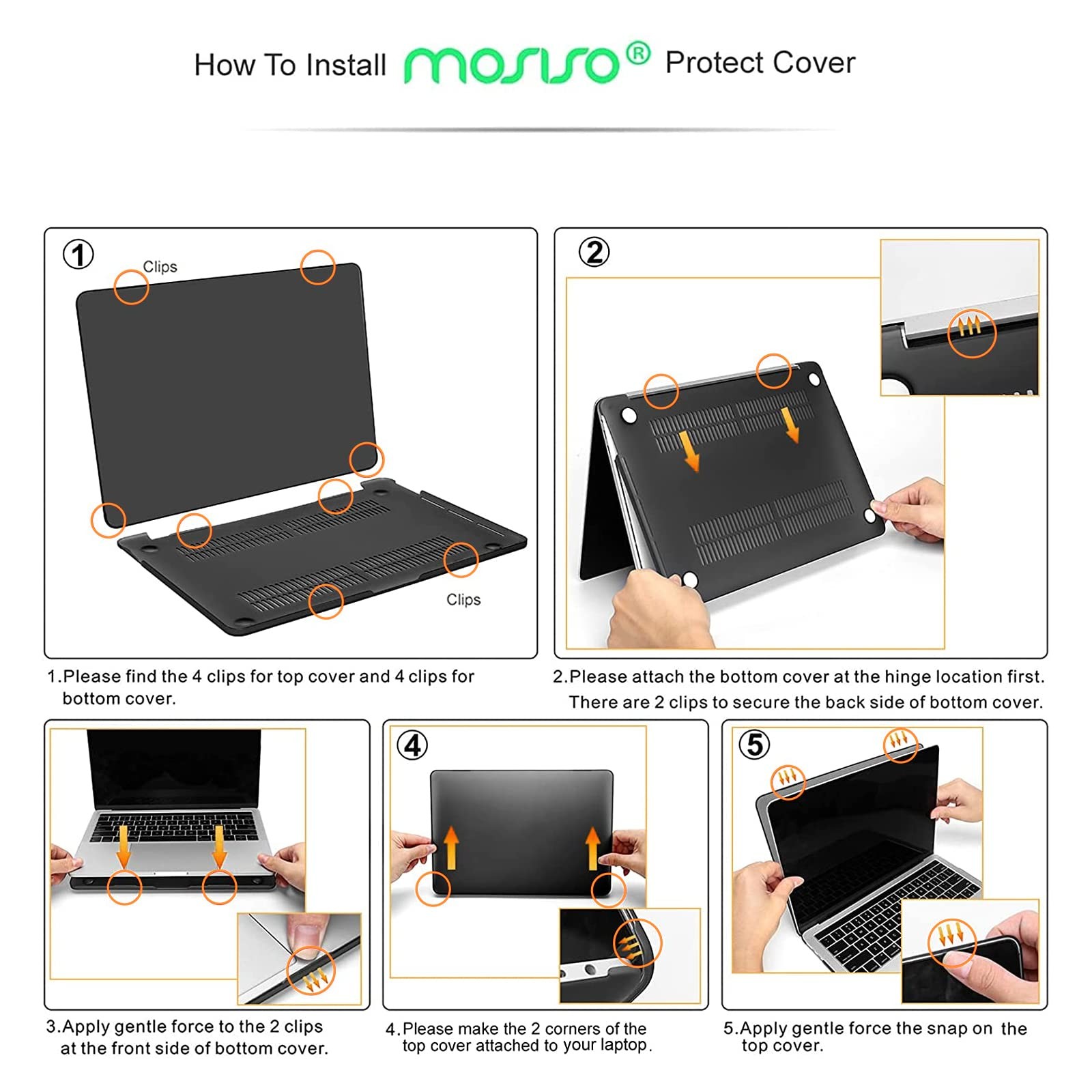 MOSISO Compatible with MacBook Pro 13 inch Case A1278 Old Version Black