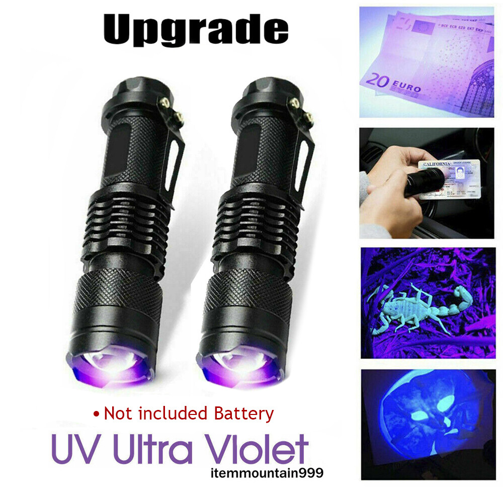 UV Ultra Violet LED Flashlight Blacklight Light 395 NM Inspection Lamp Torch