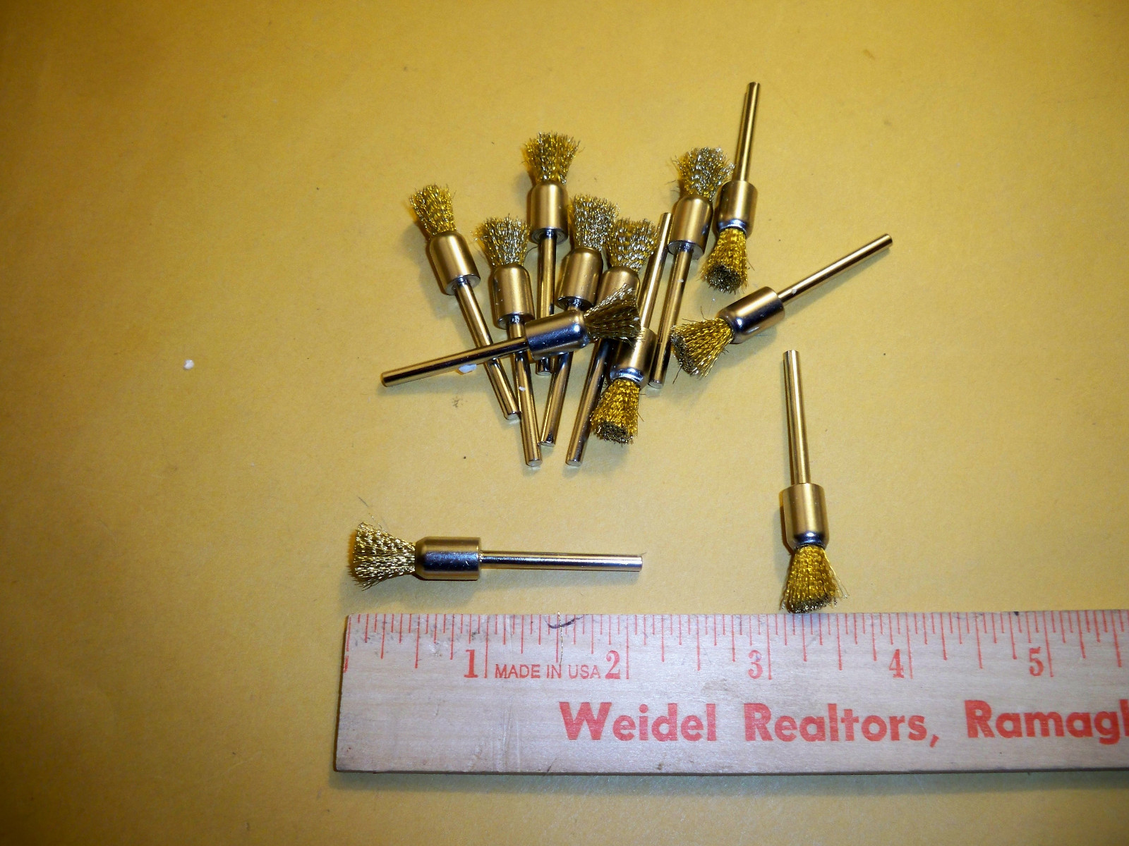 10 PcEND BRASS. WIRE WHEEL BRUSHES GUNSMITH BITS FOR Rotary Tool