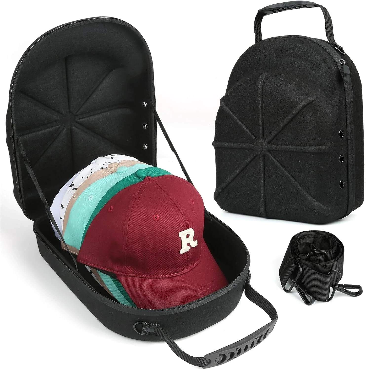 Estuche rígido para gorras de béisbol, estuche de viaje para transportar gorras